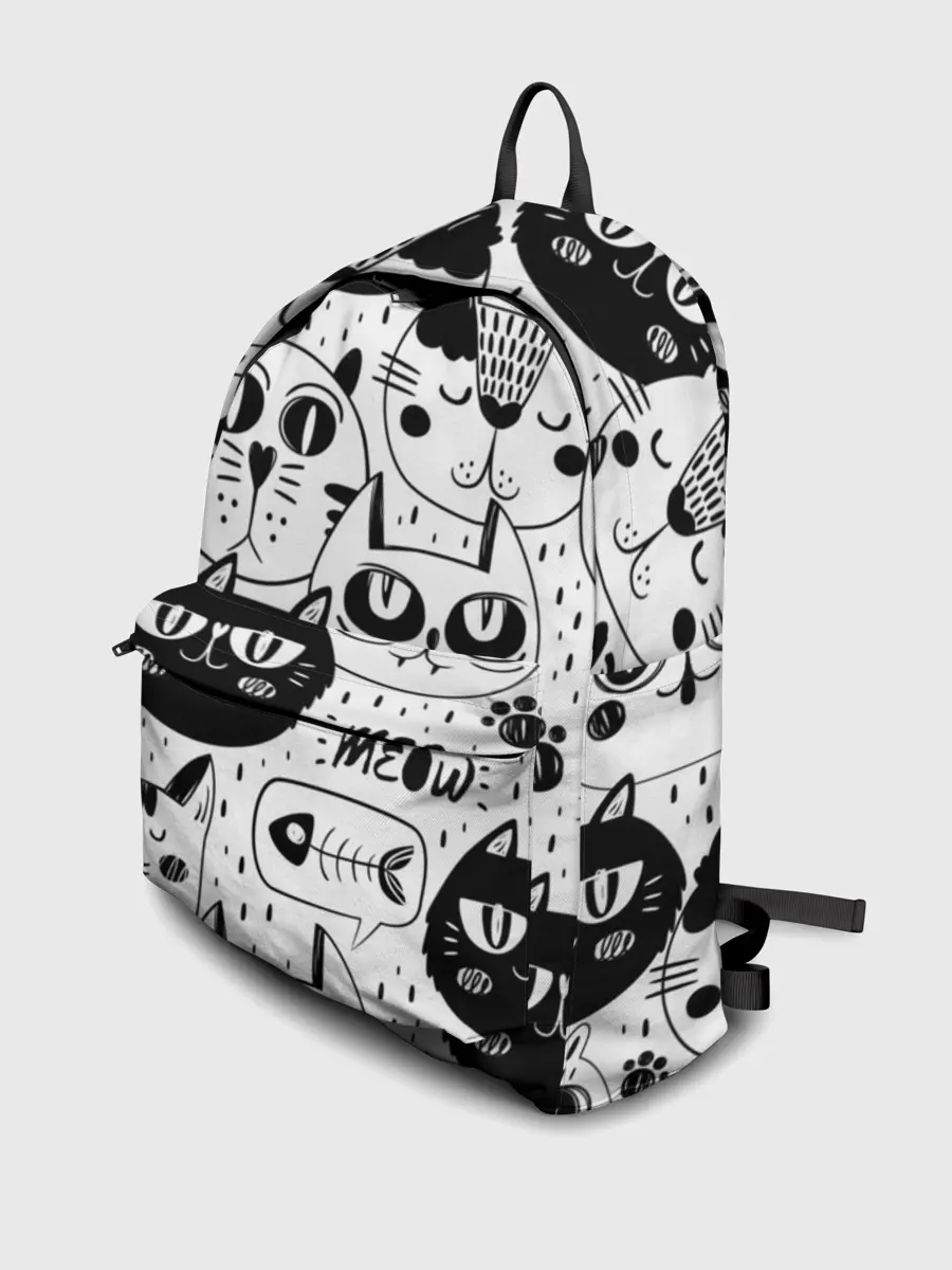 Рюкзак джинсовый / Кошки