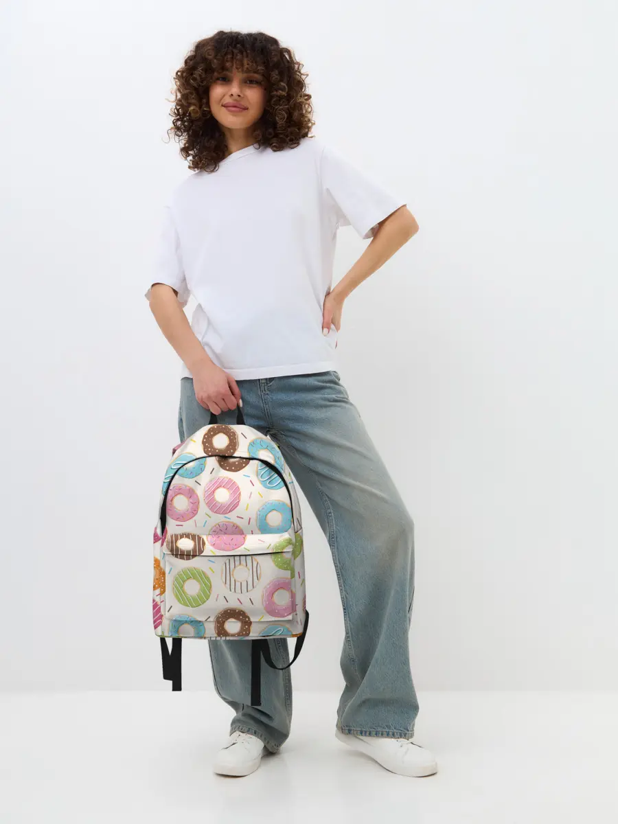 Рюкзак джинсовый / Пончики / Donuts