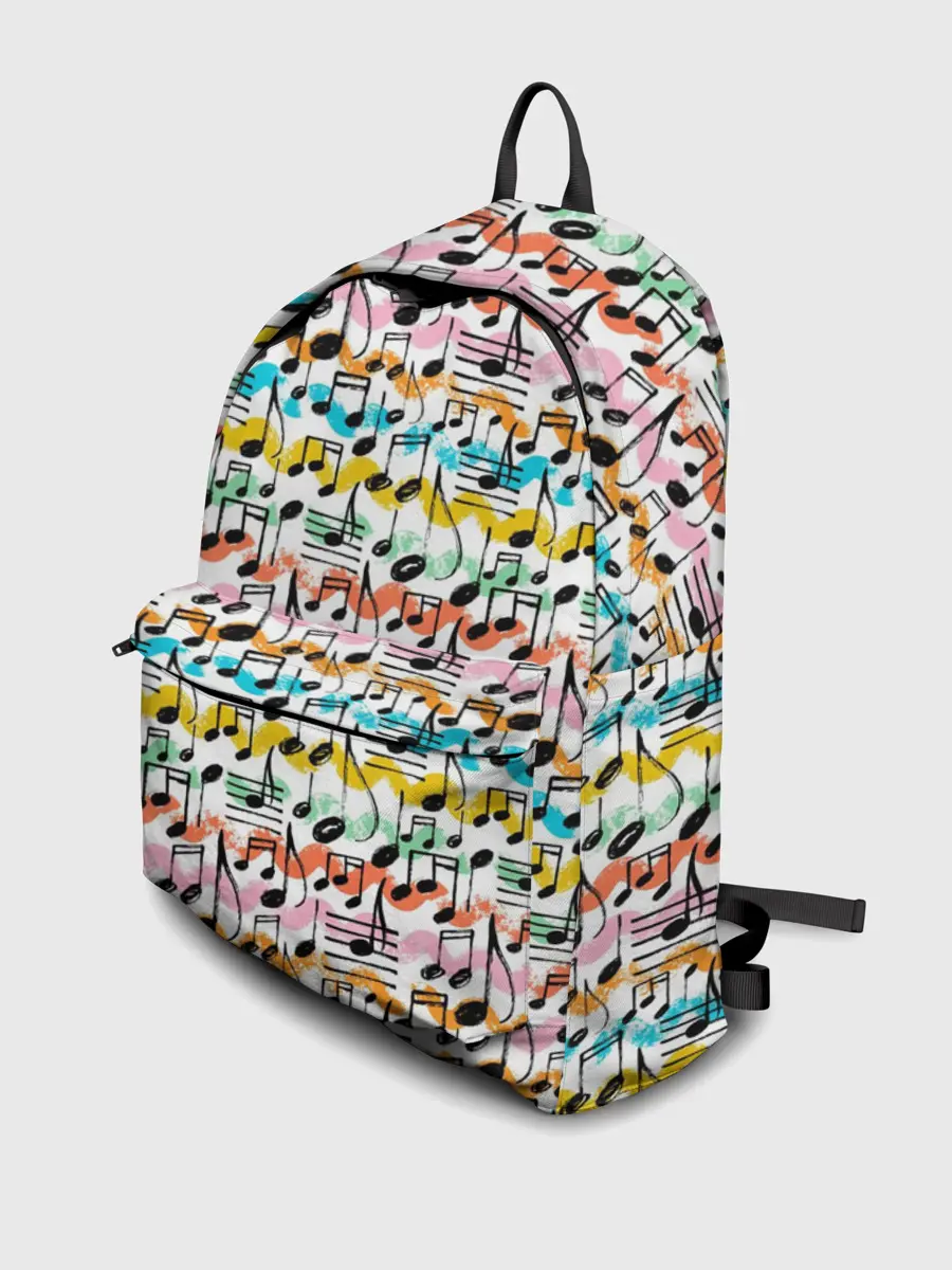 Рюкзак джинсовый / Музыкальные Ноты