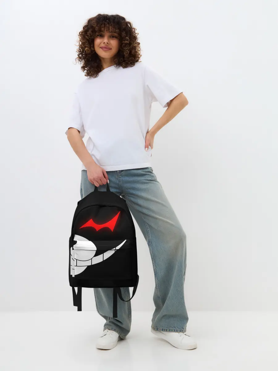 Рюкзак джинсовый / monokuma пол лица