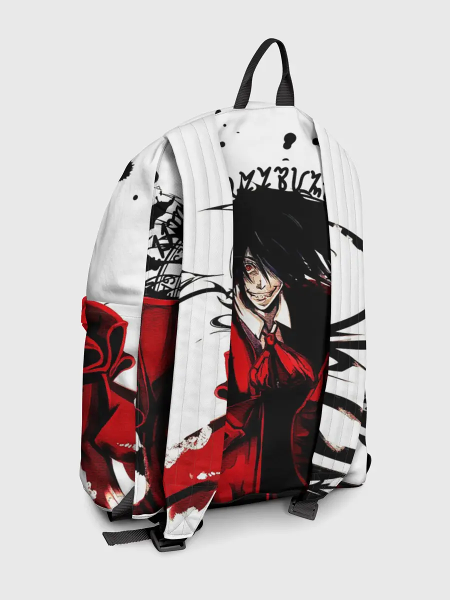 Рюкзак джинсовый / Алукард на белом фоне