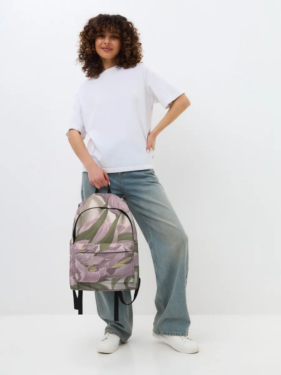 Рюкзак джинсовый / Сахарный розовый