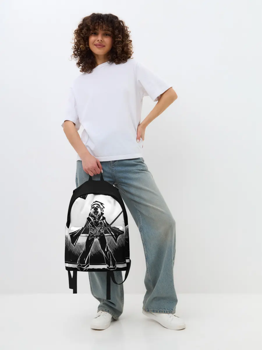 Рюкзак джинсовый / Шаман Кинг