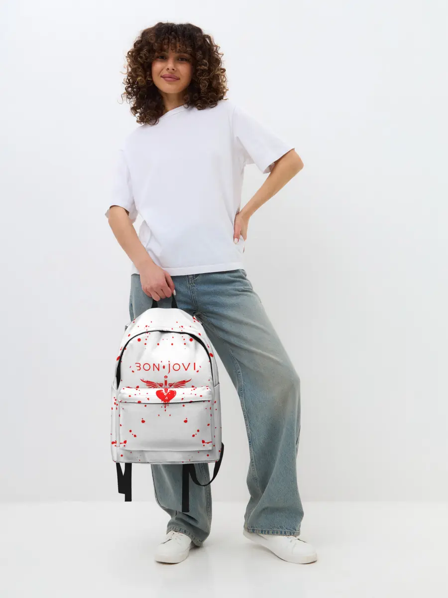 Рюкзак джинсовый / bon jovi
