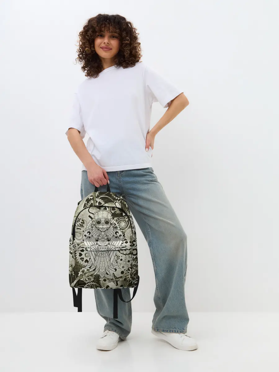 Рюкзак джинсовый / Стимпанк Сова