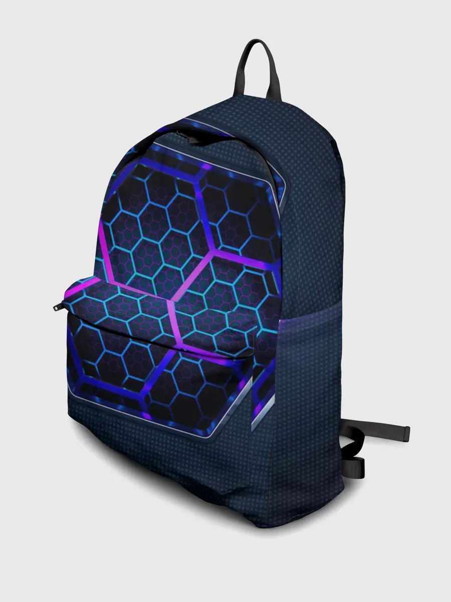 Рюкзак джинсовый / Цветные соты 3D