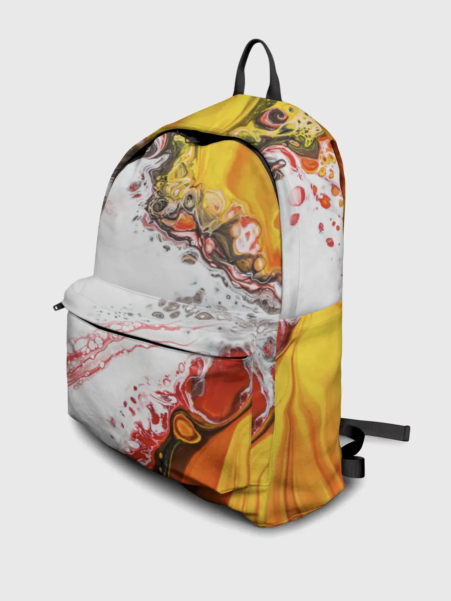 Рюкзак джинсовый / рисунок краской