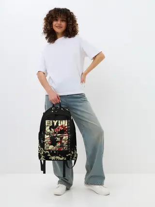 Рюкзак джинсовый / GIYU Demon Slayer