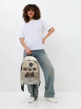 Рюкзак джинсовый / Стимпанк Девушка