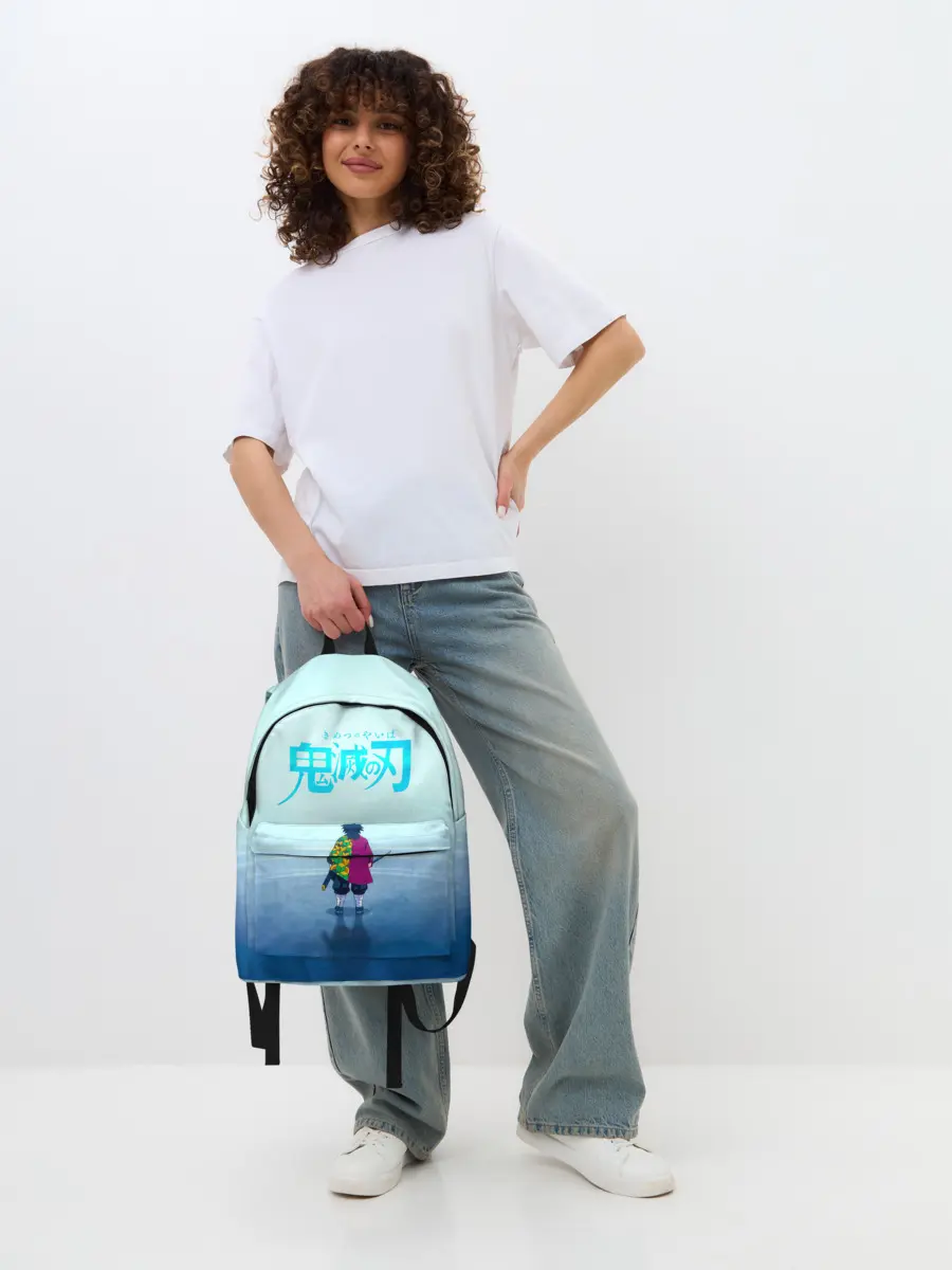 Рюкзак джинсовый / Гию Томиока Kimetsu no Yaiba