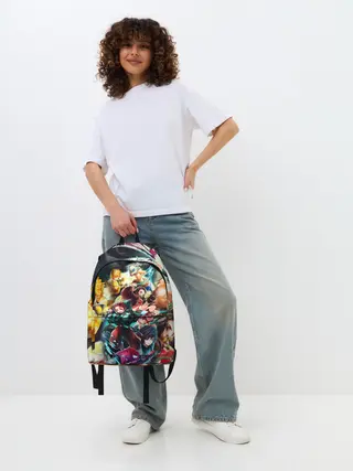 Рюкзак джинсовый / КЛИНОК РАССЕКАЮЩИЙ ДЕМОНОВ ПЕРСОНАЖИ