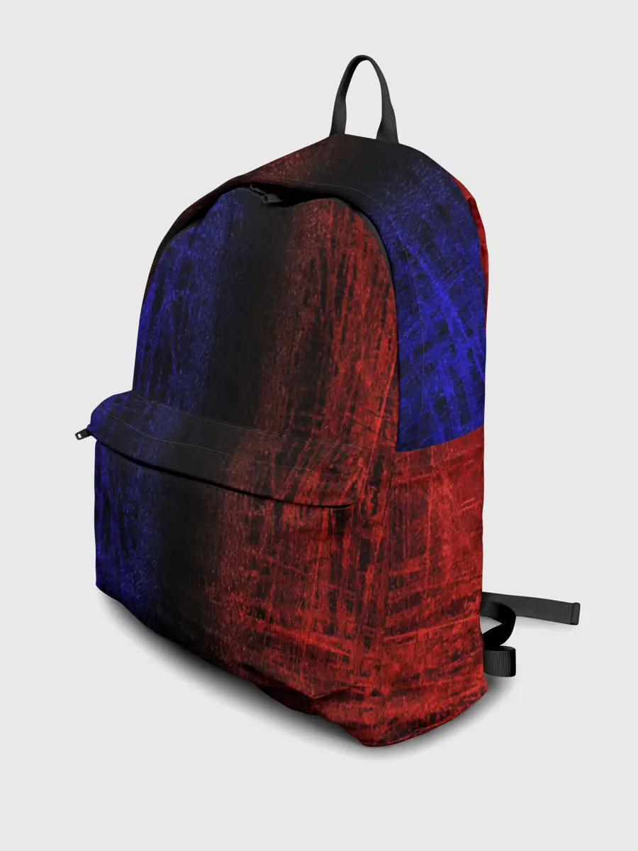 Рюкзак джинсовый / Сине-Красная Текстура