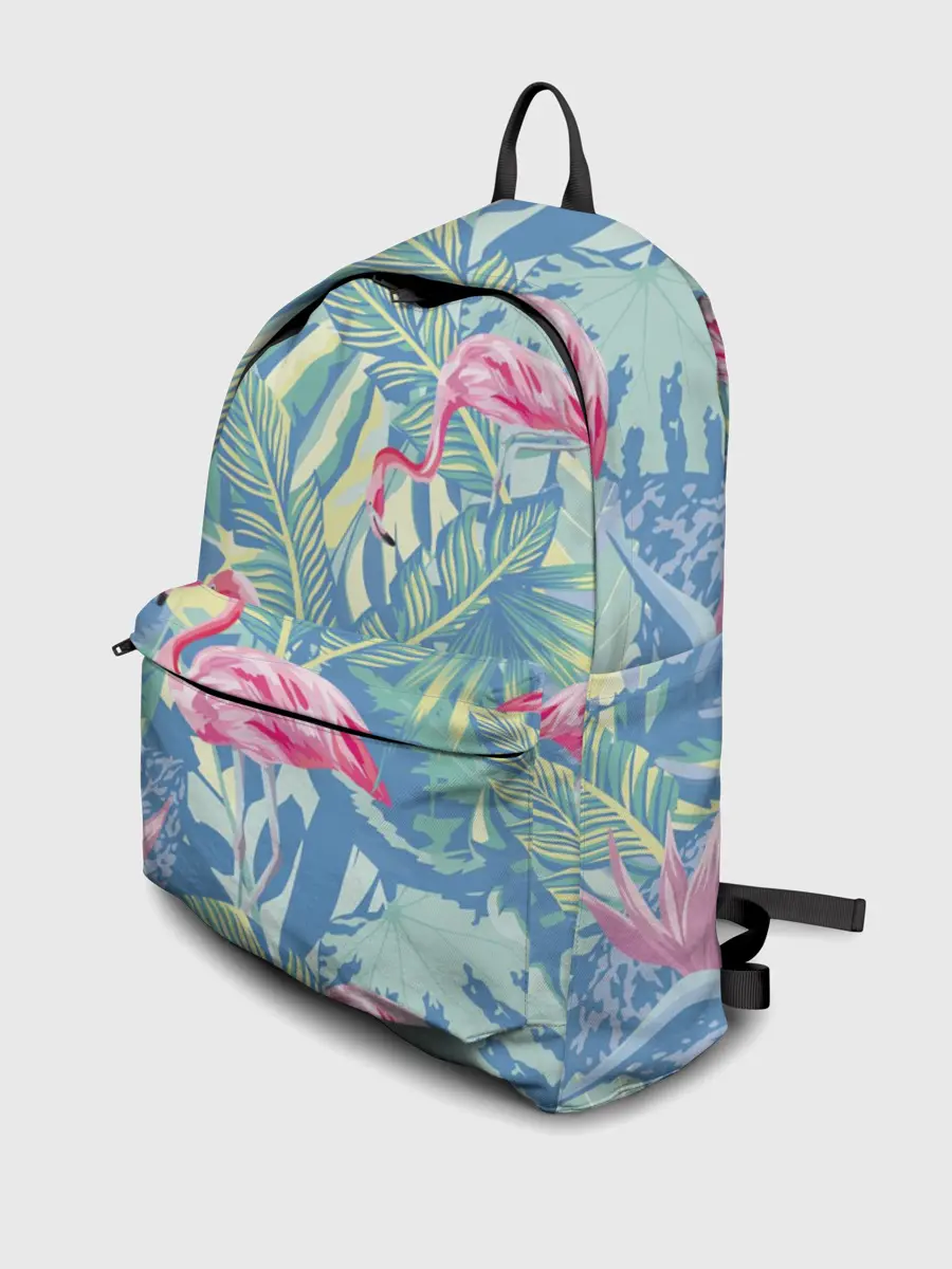 Рюкзак джинсовый / фламинго