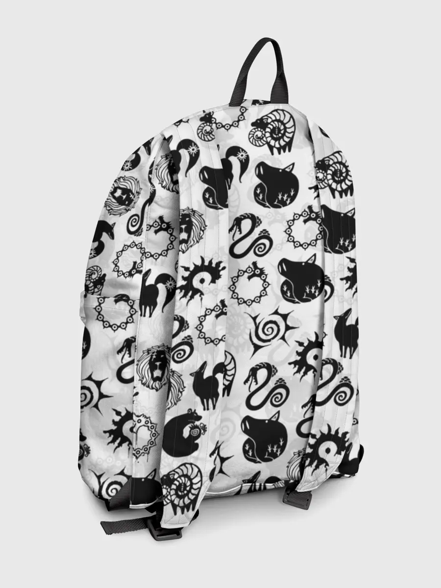 Рюкзак джинсовый / 7 СМЕРТНЫХ ГРЕХОВ СИМВОЛЫ