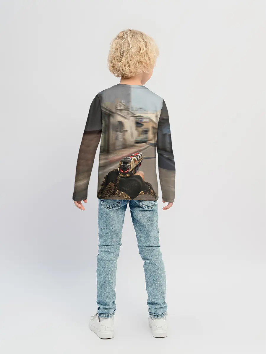 Детский лонгслив / CS:GO - Ominous Look | Зловещий взгляд