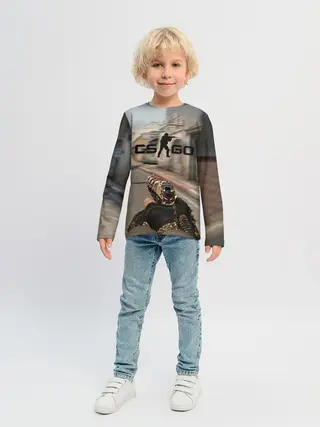 Детский лонгслив / CS:GO - Ominous Look | Зловещий взгляд