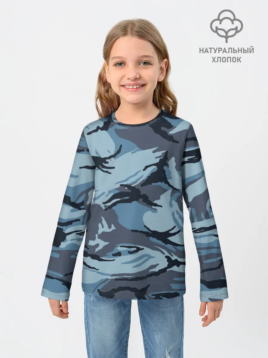 Детский лонгслив / Камуфляж Полиции
