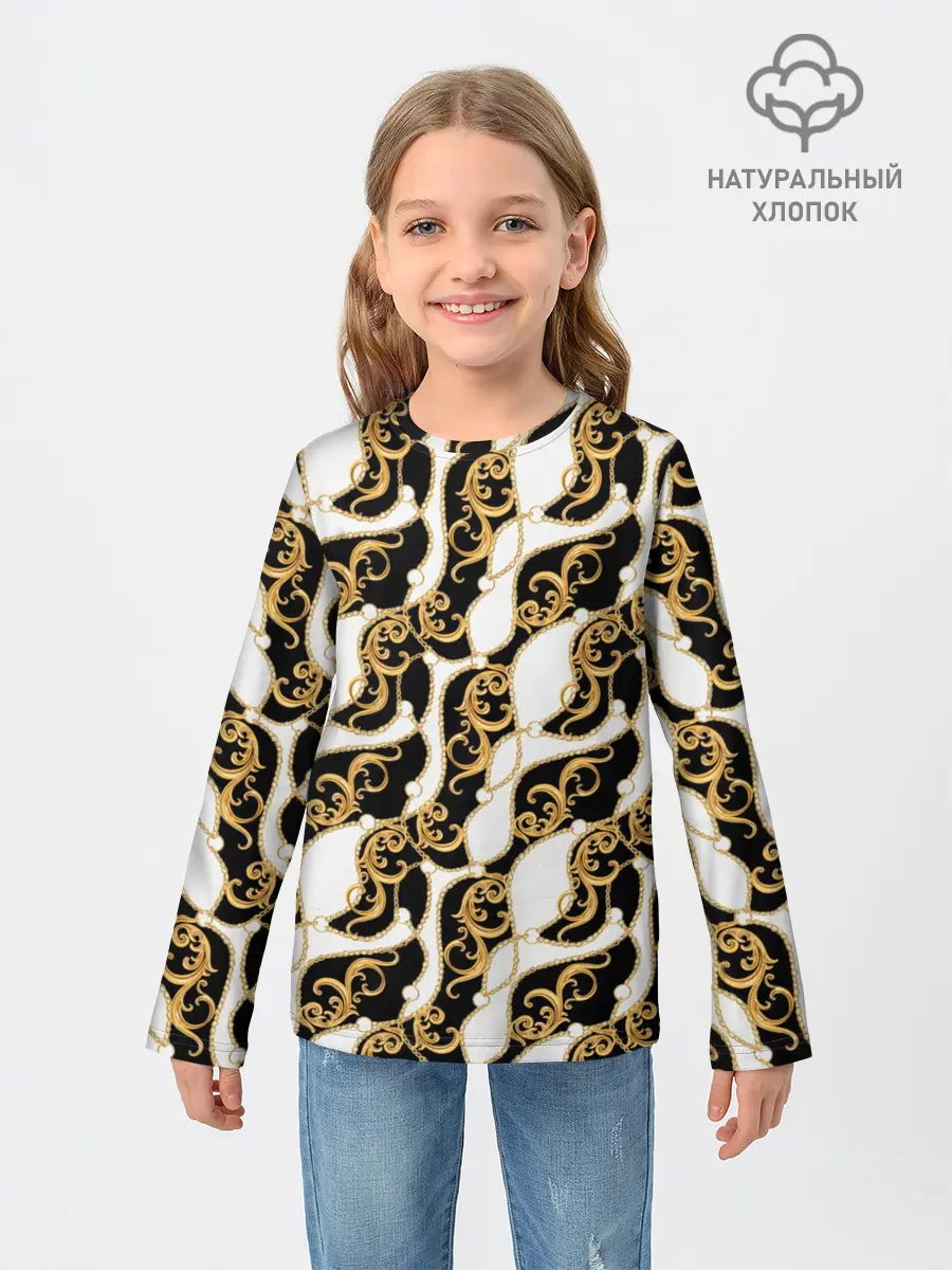 Детский лонгслив / Волновая вьюга