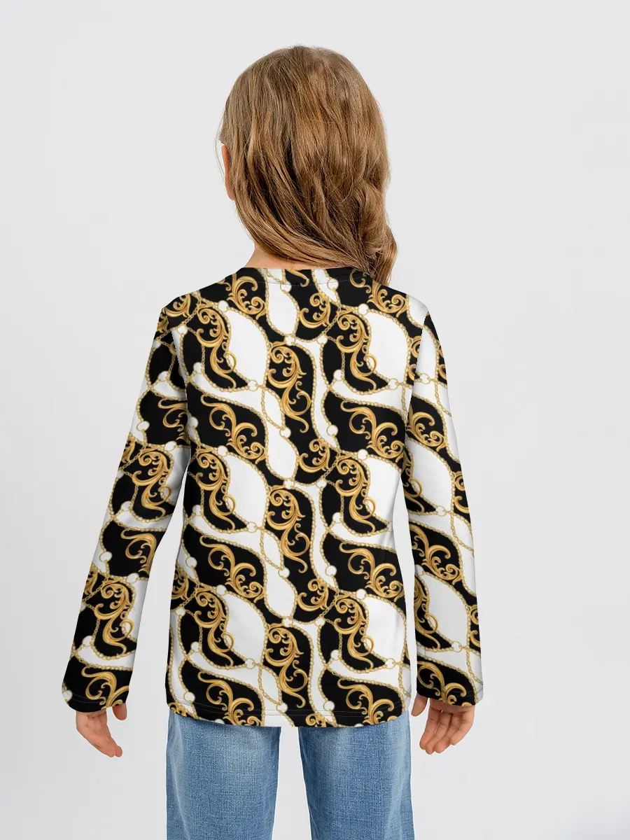 Детский лонгслив / Волновая вьюга