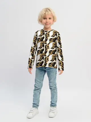 Детский лонгслив / Волновая вьюга