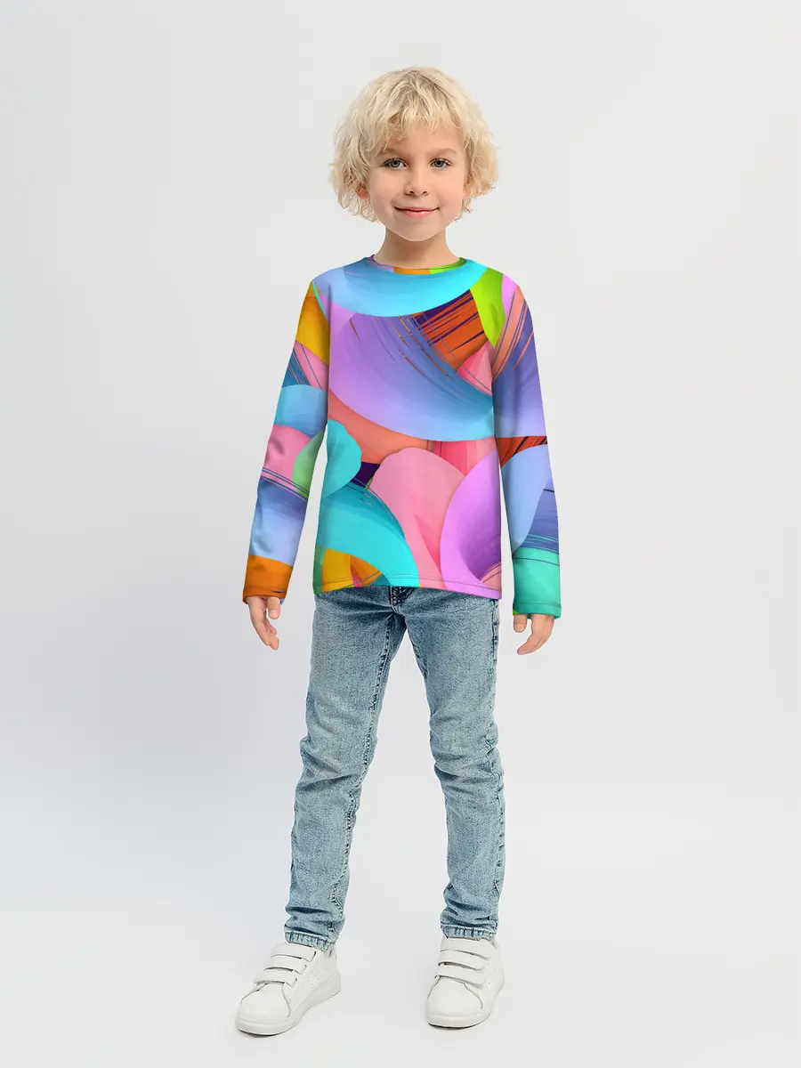 Детский лонгслив / абстракция