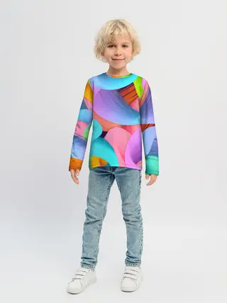Детский лонгслив / абстракция