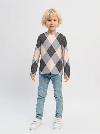 Детский лонгслив / Шотландка | Tartan