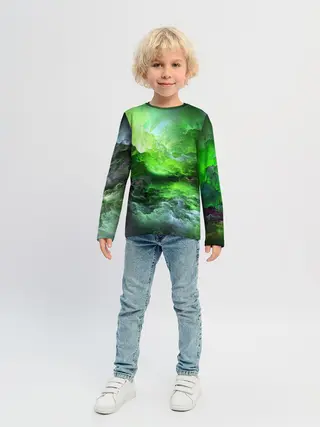 Детский лонгслив / GREEN SPACE | ЗЕЛЁНЫЙ КОСМОС