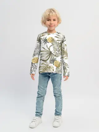 Детский лонгслив / Тропики хаки
