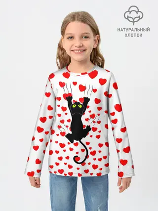 Детский лонгслив / Котейка