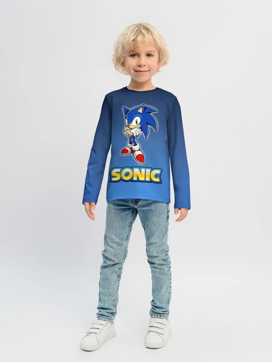 Детский лонгслив / Соник