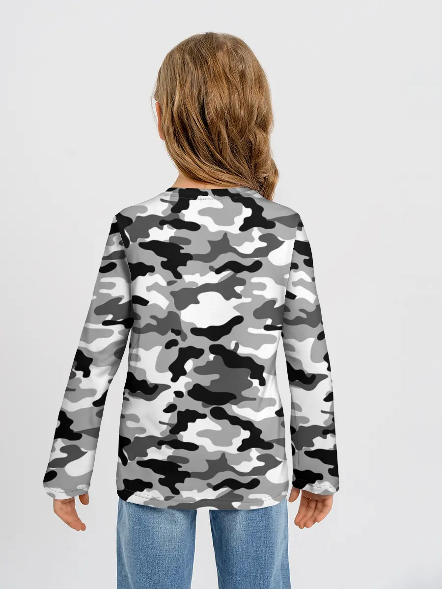 Детский лонгслив / Камуфляж МВД Рф