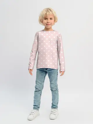 Детский лонгслив / мелкий горох