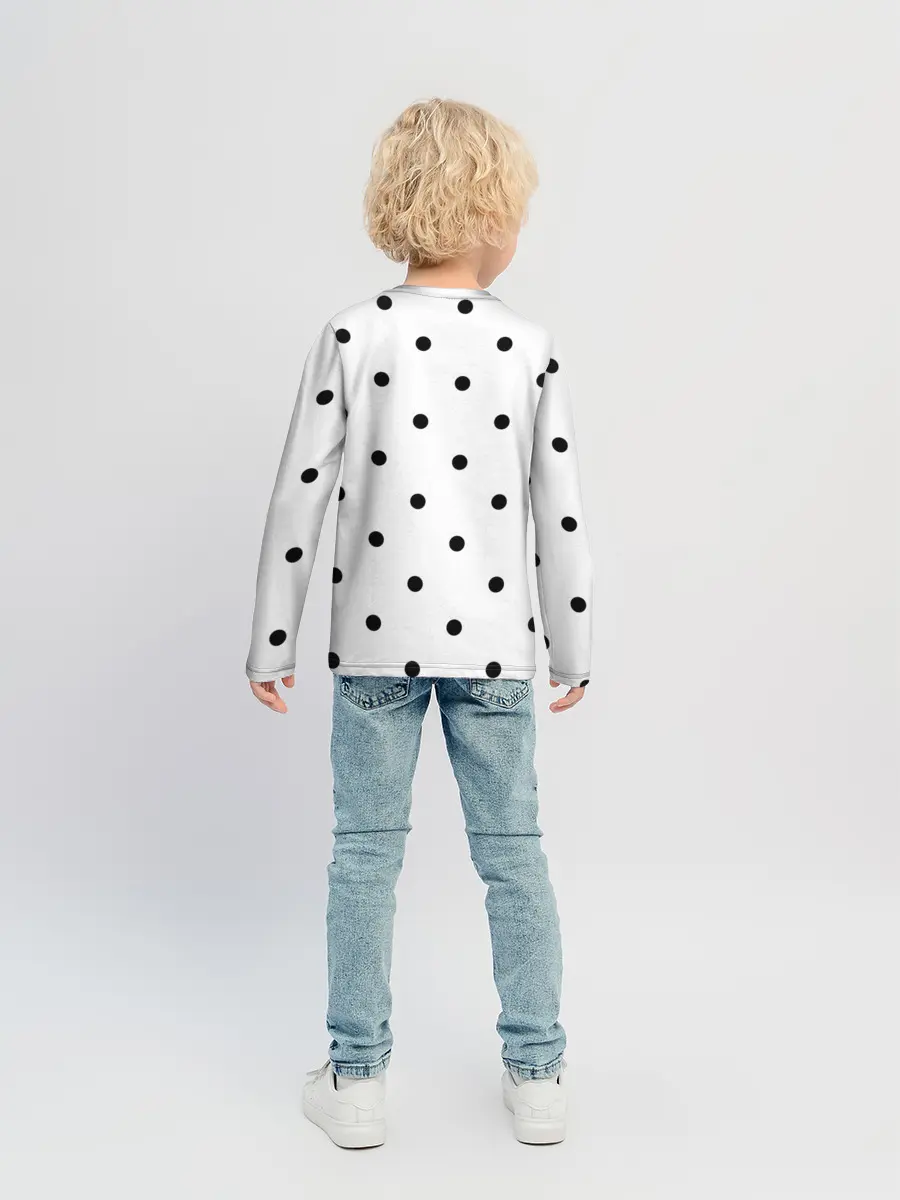 Детский лонгслив / горошек