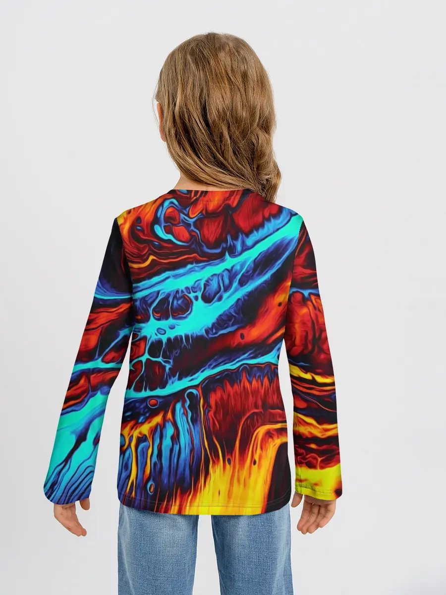 Детский лонгслив / CS GO STRIPES FLAME | КС ГО ПЛАМЯ