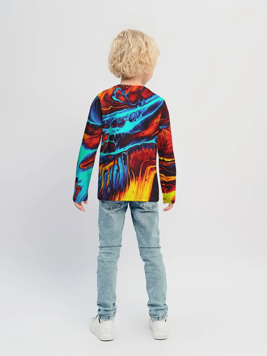 Детский лонгслив / CS GO STRIPES FLAME | КС ГО ПЛАМЯ