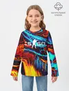 Детский лонгслив / CS GO STRIPES FLAME | КС ГО ПЛАМЯ