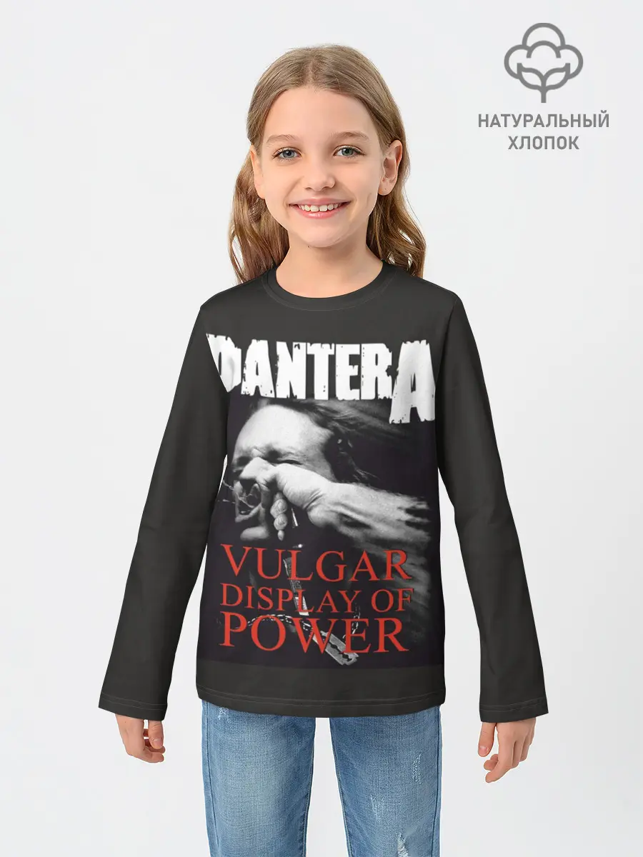 Детский лонгслив / PANTERA VULGAR OF POWER