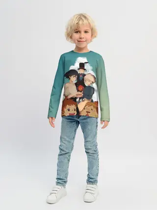 Детский лонгслив / Хаул, Софи, Кальцифер и другие