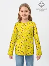 Детский лонгслив / Паттерн Пикачу
