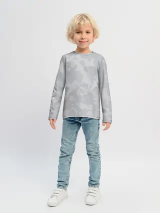 Детский лонгслив / Светло-серая