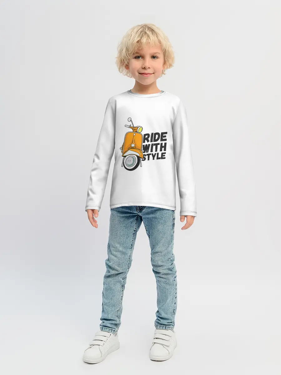 Детский лонгслив / RIDE WITH STYLE | ПОЕЗДКА СО СТИЛЕМ