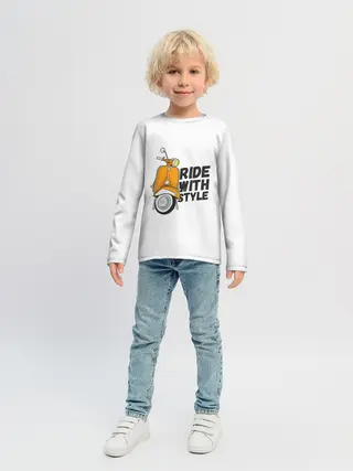 Детский лонгслив / RIDE WITH STYLE | ПОЕЗДКА СО СТИЛЕМ