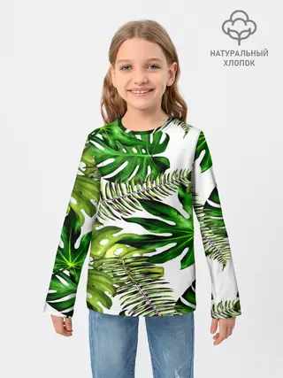 Детский лонгслив / ГАВАЙСКИЕ ЛИСТЬЯ