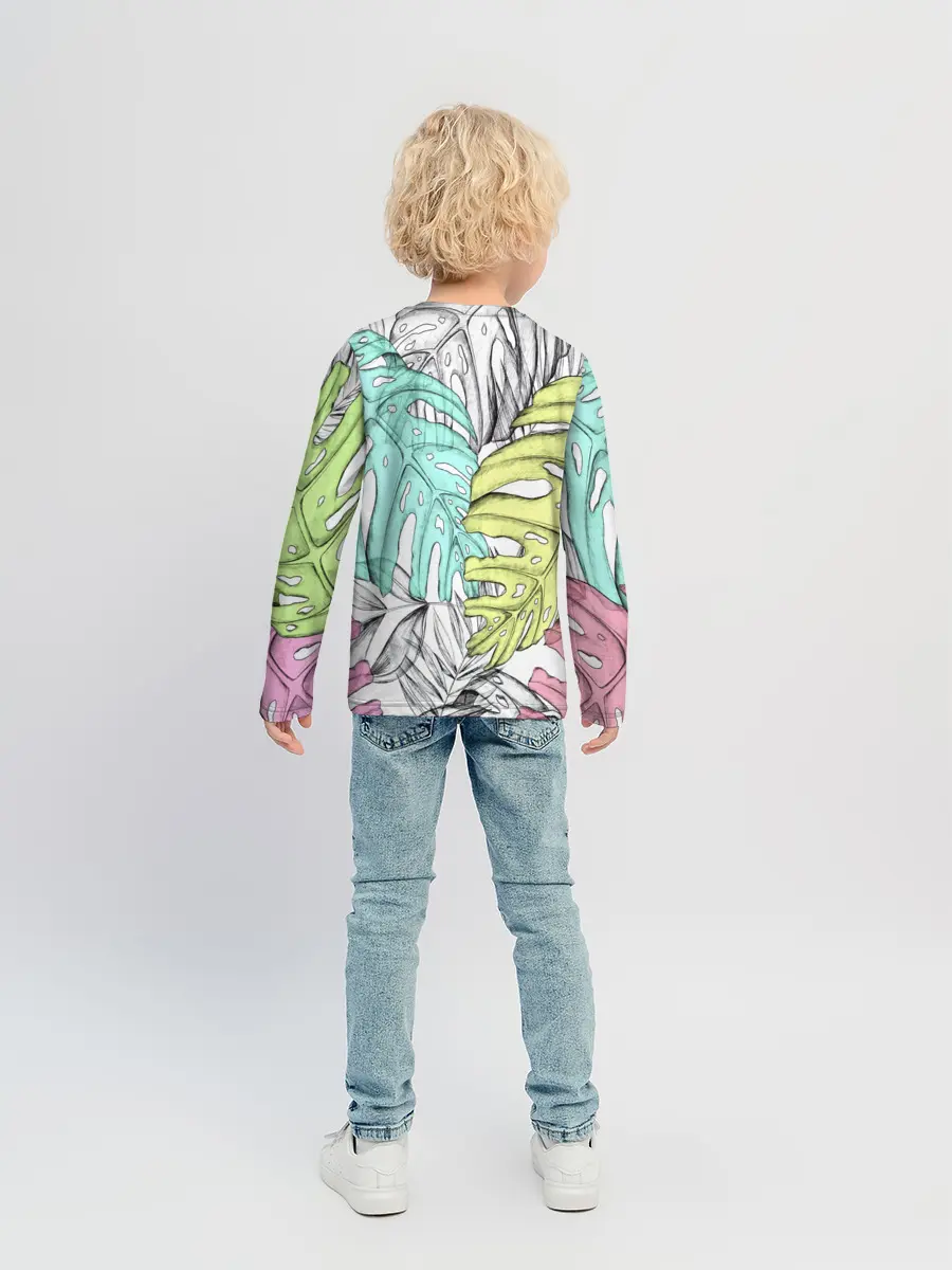 Детский лонгслив / ТЕКСТУРА ТРОПИКИ