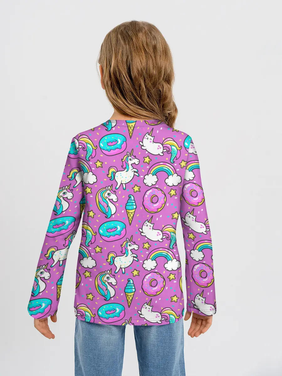 Детский лонгслив / Pink unicorn