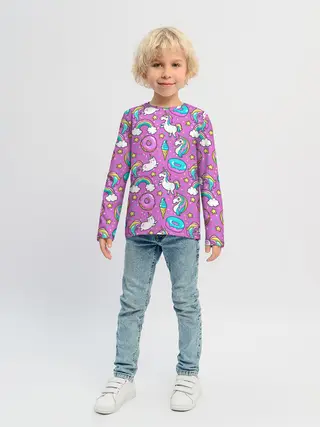 Детский лонгслив / Pink unicorn