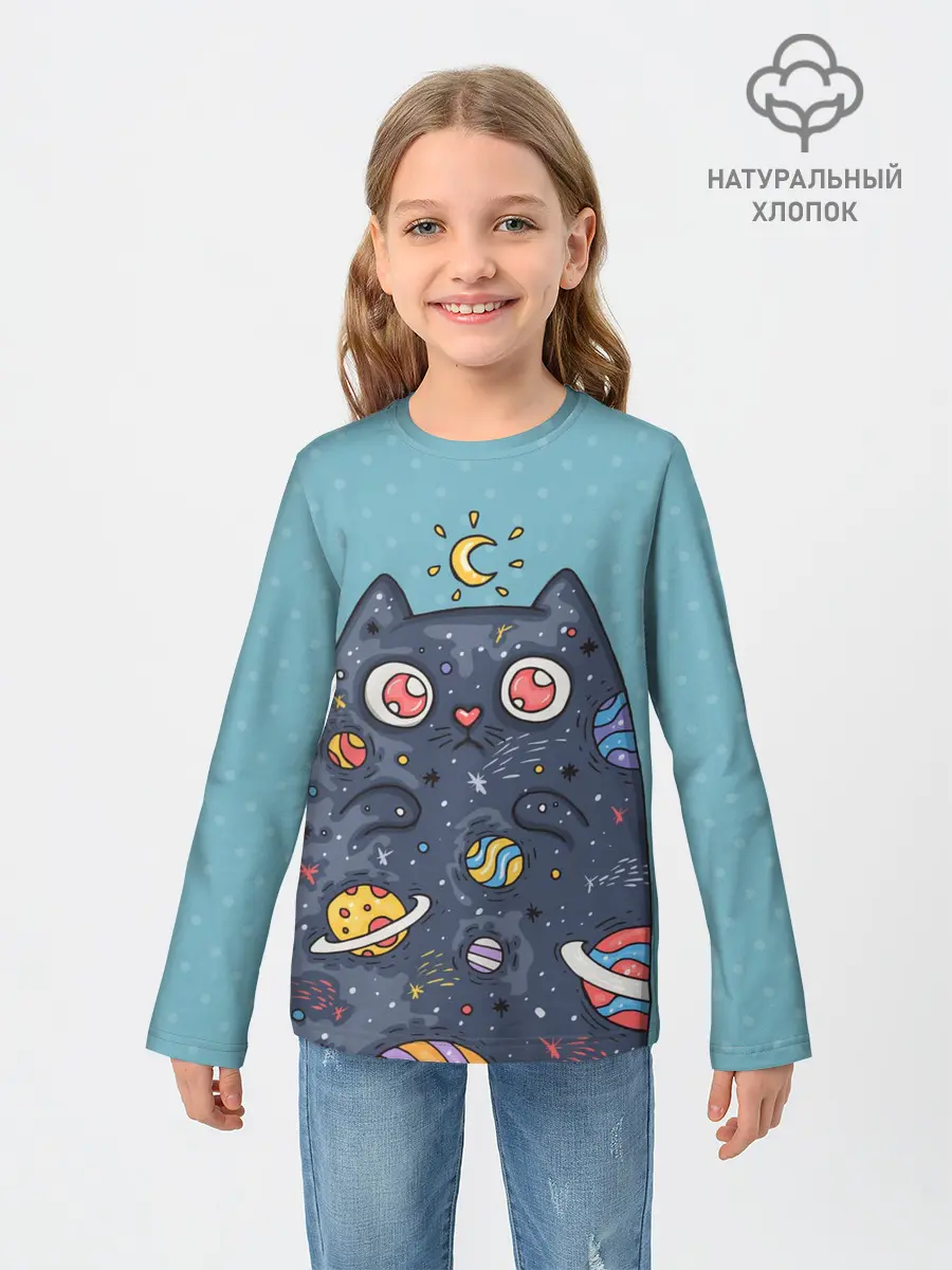 Детский лонгслив / Cat