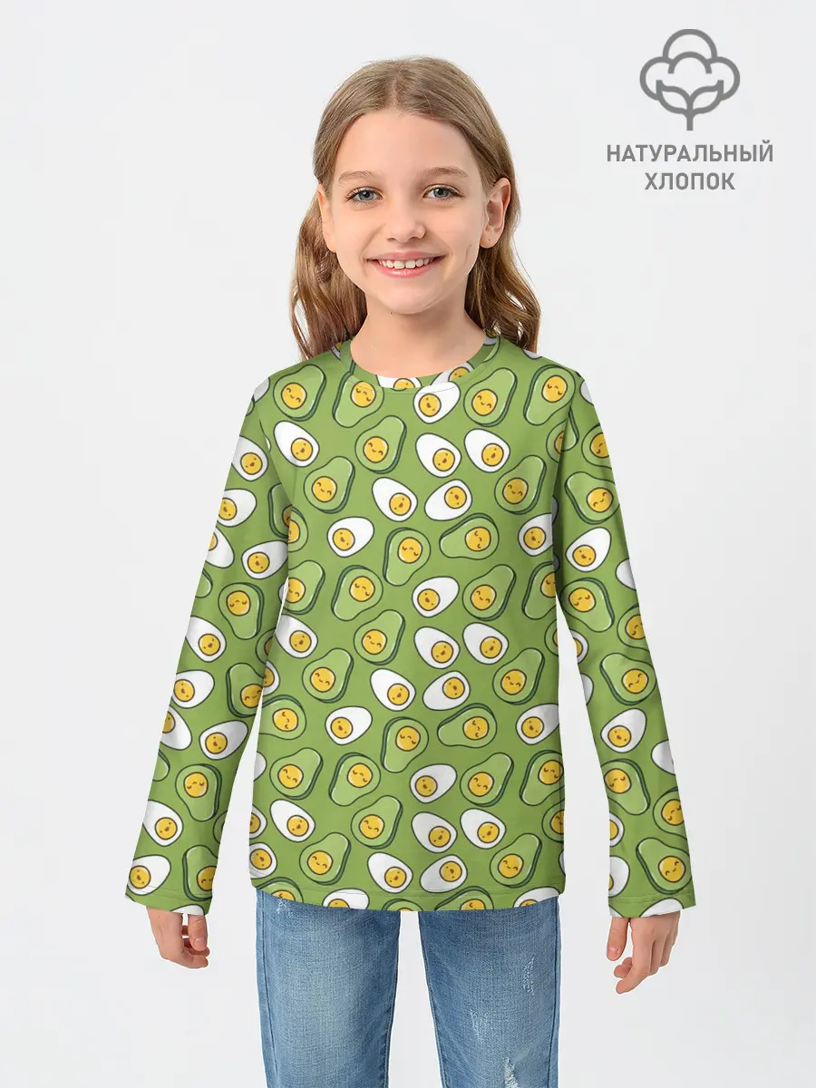 Детский лонгслив / Avocado and Eggs