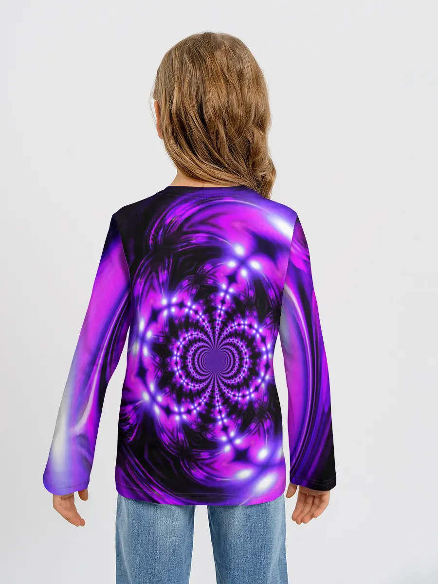 Детский лонгслив / НЕОНОВЫЙ ФРАКТАЛ
